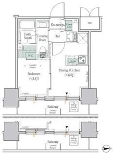 ワンルーフレジデンス板橋大山【8階】の間取り