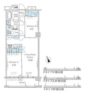 パークアクシス駒込HILLTOP【1階】の間取り