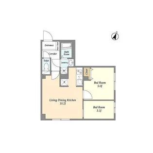 ウェルスクエアイズム駒込【2階】の間取り