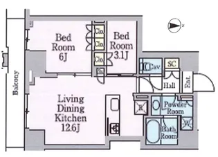 クレストコート目白新坂レジデンス【5階】の間取り