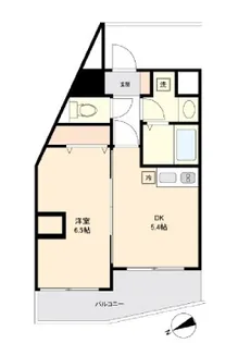 ONE ROOF FLAT NISHIWASEDA【6階】の間取り