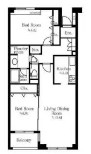 カルパティア市ヶ谷【3階】の間取り