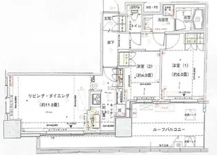 パークタワー池袋イーストプレイス【20階】の間取り