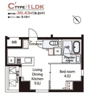 Dear WAN Court 王子飛鳥山【7階】の間取り