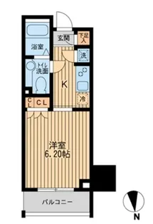 KDXレジデンス東新宿【9階】の間取り