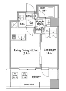 コンフォリア東池袋WEST【8階】の間取り