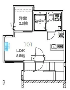 アンベリール北赤羽【-1階】の間取り