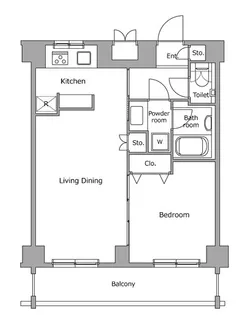 レジディア上落合【4階】の間取り