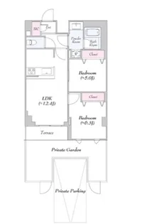 ロイジェント志村坂上【1階】の間取り
