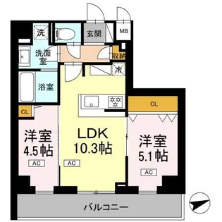 ロイジェント南池袋【2階】の間取り