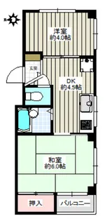 パレス内田2号館【2階】の間取り