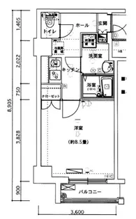 ヴィーダ♯033【5階】の間取り