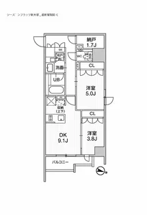 シーズンフラッツ新大塚 【4階】の間取り