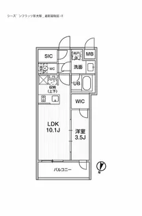 シーズンフラッツ新大塚 【1階】の間取り