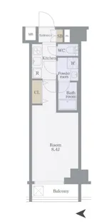 ルフレ プレミアム神楽坂【10階】の間取り