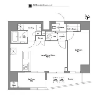 BPRレジデンス田端【13階】の間取り