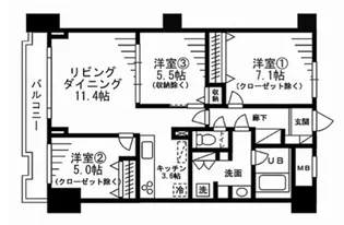 レジディア目白【9階】の間取り