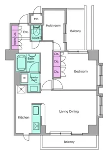 レジディア文京音羽 【4階】の間取り