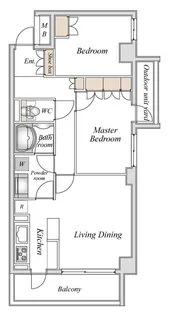JMFレジデンス赤羽志茂【2階】の間取り