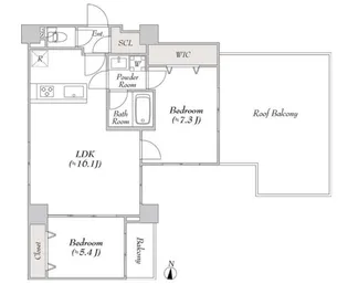 ルミーク大山【5階】の間取り