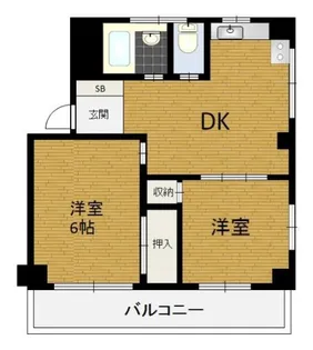 シャトーサンケイ【3階】の間取り