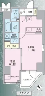 ニアレスタSUGAMO【6階】の間取り