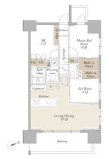 ライトテラス新宿御苑【8階】の間取り