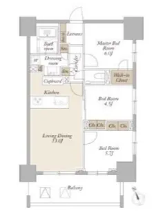 ライトテラス新宿御苑【14階】の間取り