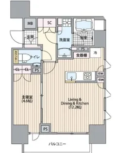 パークホームズ本郷三丁目【8階】の間取り