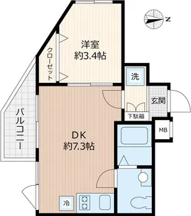 Beverly Homes 下赤塚【4階】の間取り