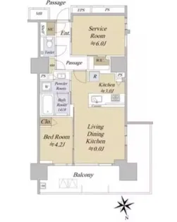 アクシルコート早稲田【10階】の間取り