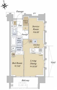 アクシルコート早稲田【8階】の間取り