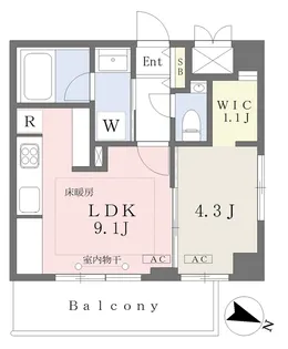 グリーンヒルズ南大塚【5階】の間取り