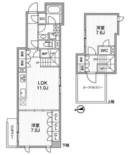 ディームス西早稲田【4階】の間取り