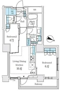 パークホームズ文京白山ヒルテラス【4階】の間取り