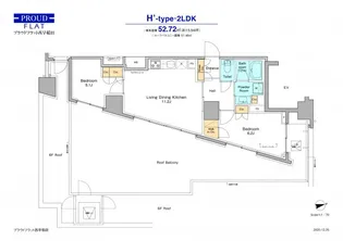 プラウドフラット西早稲田【8階】の間取り