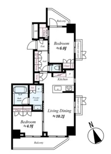 オープンレジデンシア本郷三丁目【1階】の間取り