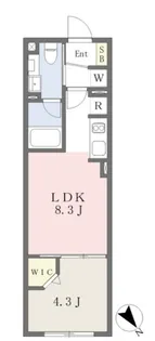 グローリオシェルト高田馬場【1階】の間取り