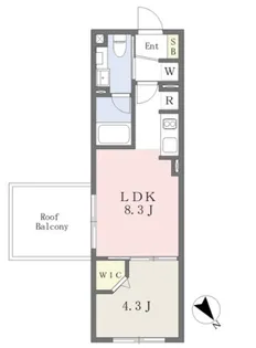 グローリオシェルト高田馬場【1階】の間取り