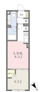 グローリオシェルト高田馬場【1階】の間取り