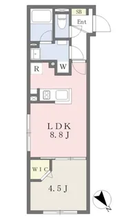 グローリオシェルト高田馬場【1階】の間取り