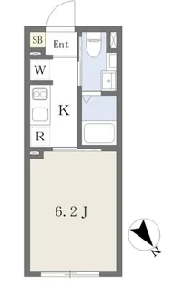 グローリオシェルト高田馬場【4階】の間取り