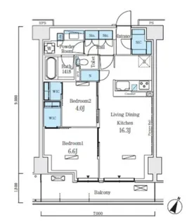 ロイヤルパークス赤羽ノース【3階】の間取り