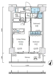 ロイヤルパークス赤羽ノース【4階】の間取り
