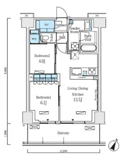 ロイヤルパークス赤羽ノース【5階】の間取り
