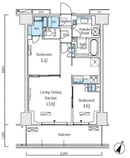 ロイヤルパークス赤羽ノース【5階】の間取り