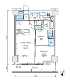 ロイヤルパークス赤羽ノース【5階】の間取り
