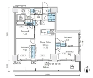 ロイヤルパークス赤羽ノース【5階】の間取り