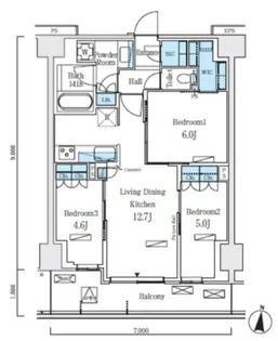 ロイヤルパークス赤羽ノース【5階】の間取り