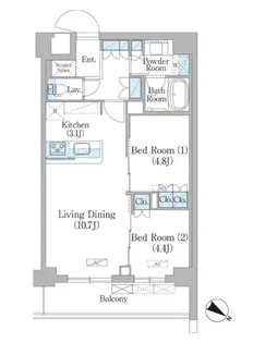 NIIYA平和台【2階】の間取り